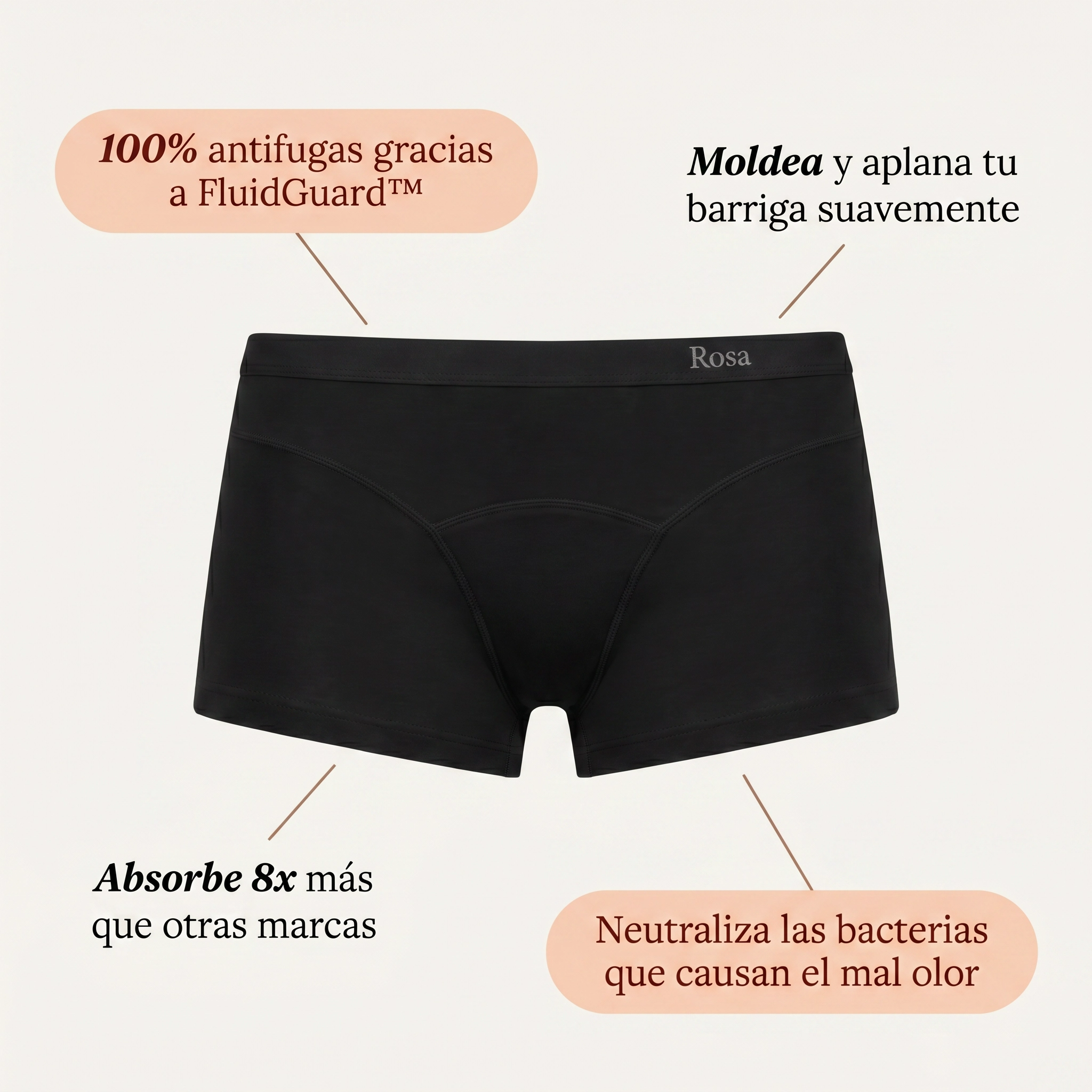 Rosa's Boxer — Boxer Antifugas (Pack de 5)
