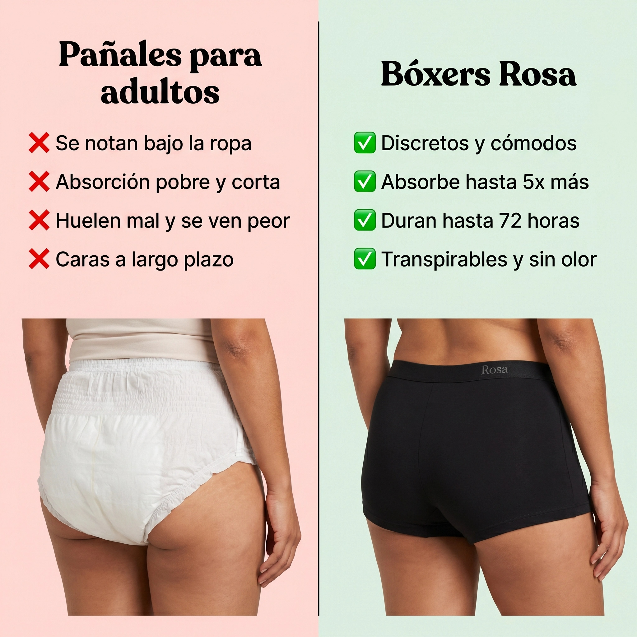 Rosa's Boxer — Boxer Antifugas (Pack de 5)