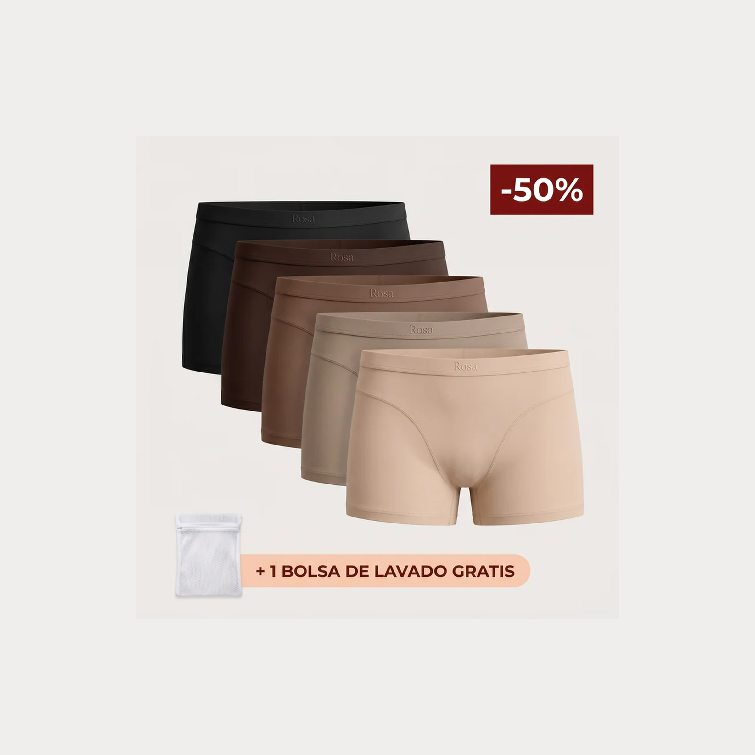 Rosa's Boxer — Boxer Antifugas (Pack de 5)