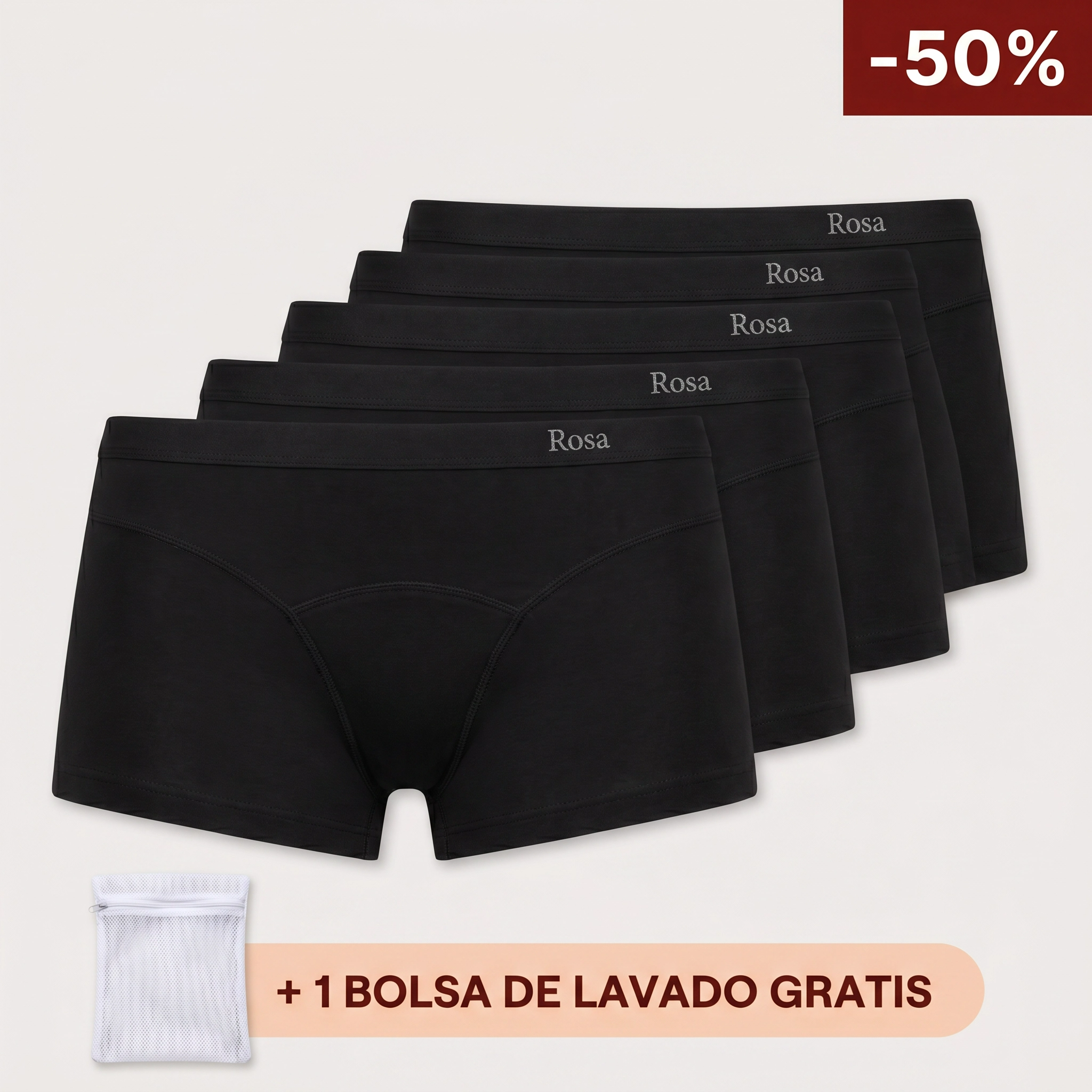 Rosa's Boxer — Boxer Antifugas (Pack de 5)