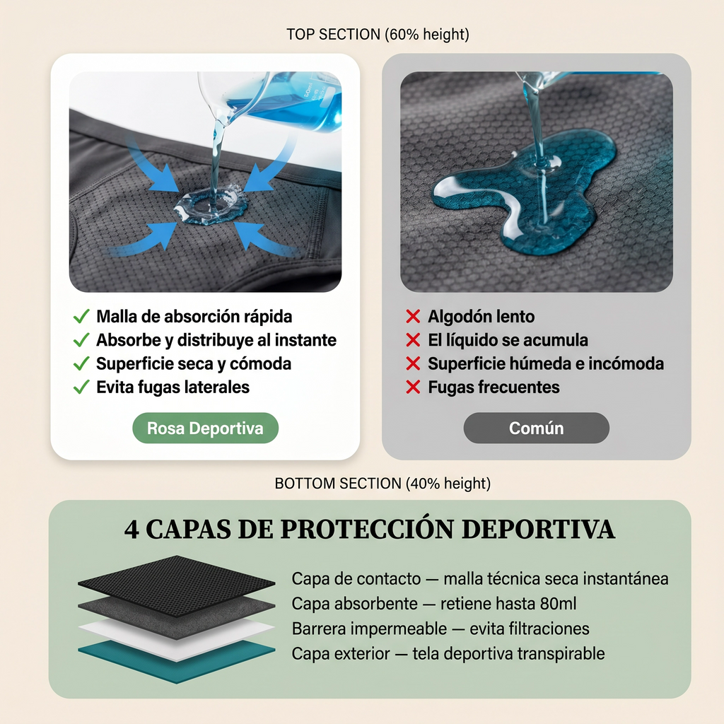 Rosa's Activa — Bragas Antifugas Deportivas (Pack de 5)