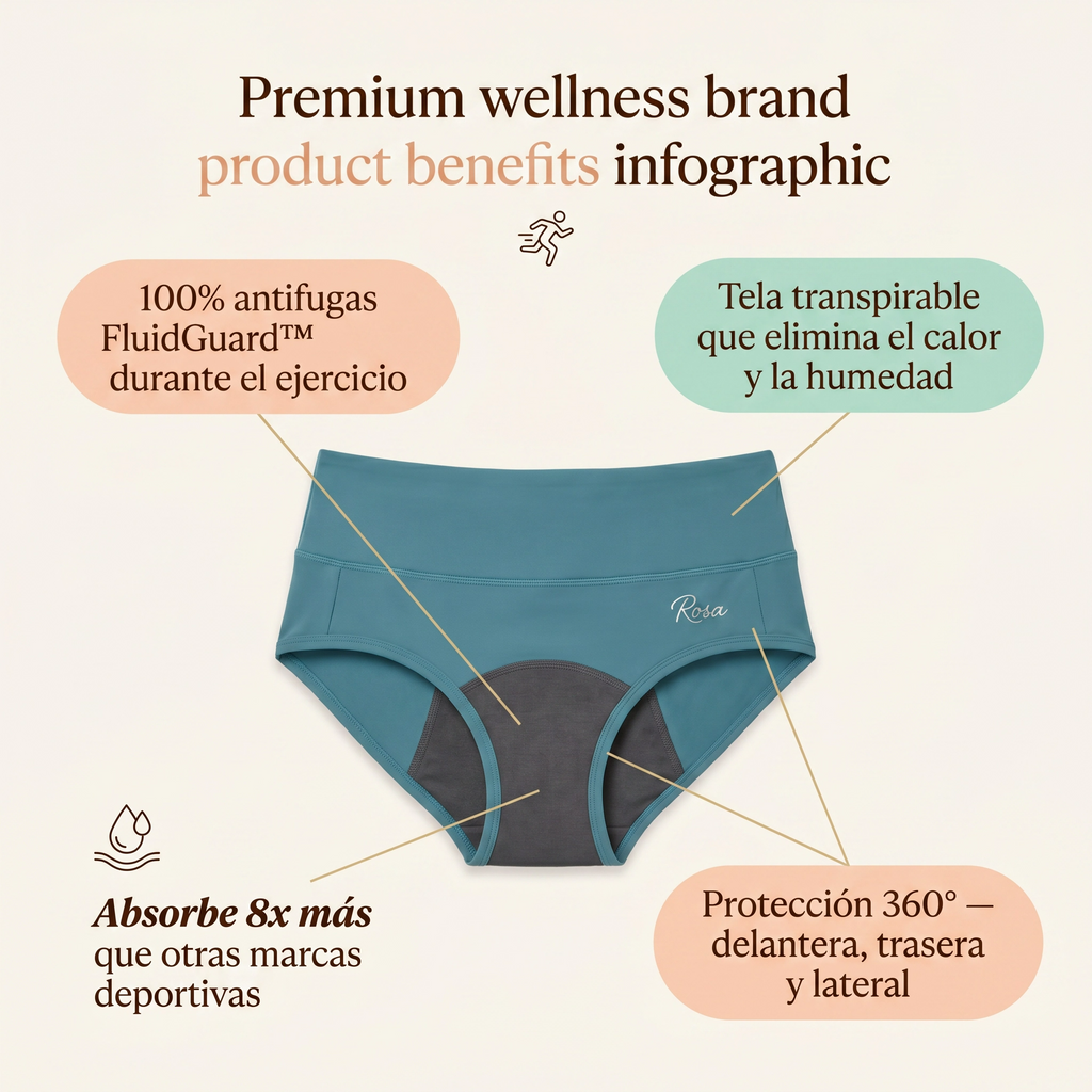 Rosa's Activa — Bragas Antifugas Deportivas (Pack de 5)