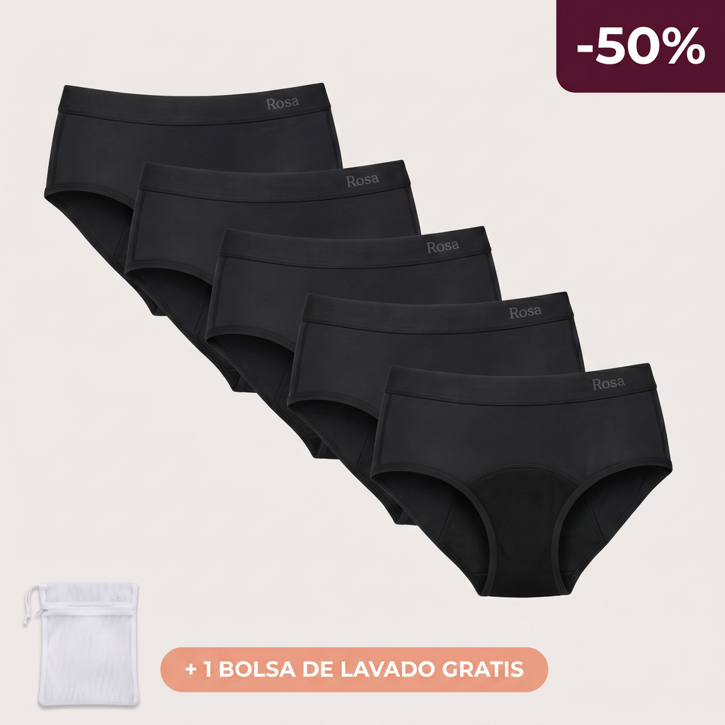 Rosa's Activa — Bragas Antifugas Deportivas (Pack de 5)