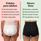Rosa's Alta — Bragas Antifugas Cintura Alta (Pack de 5)