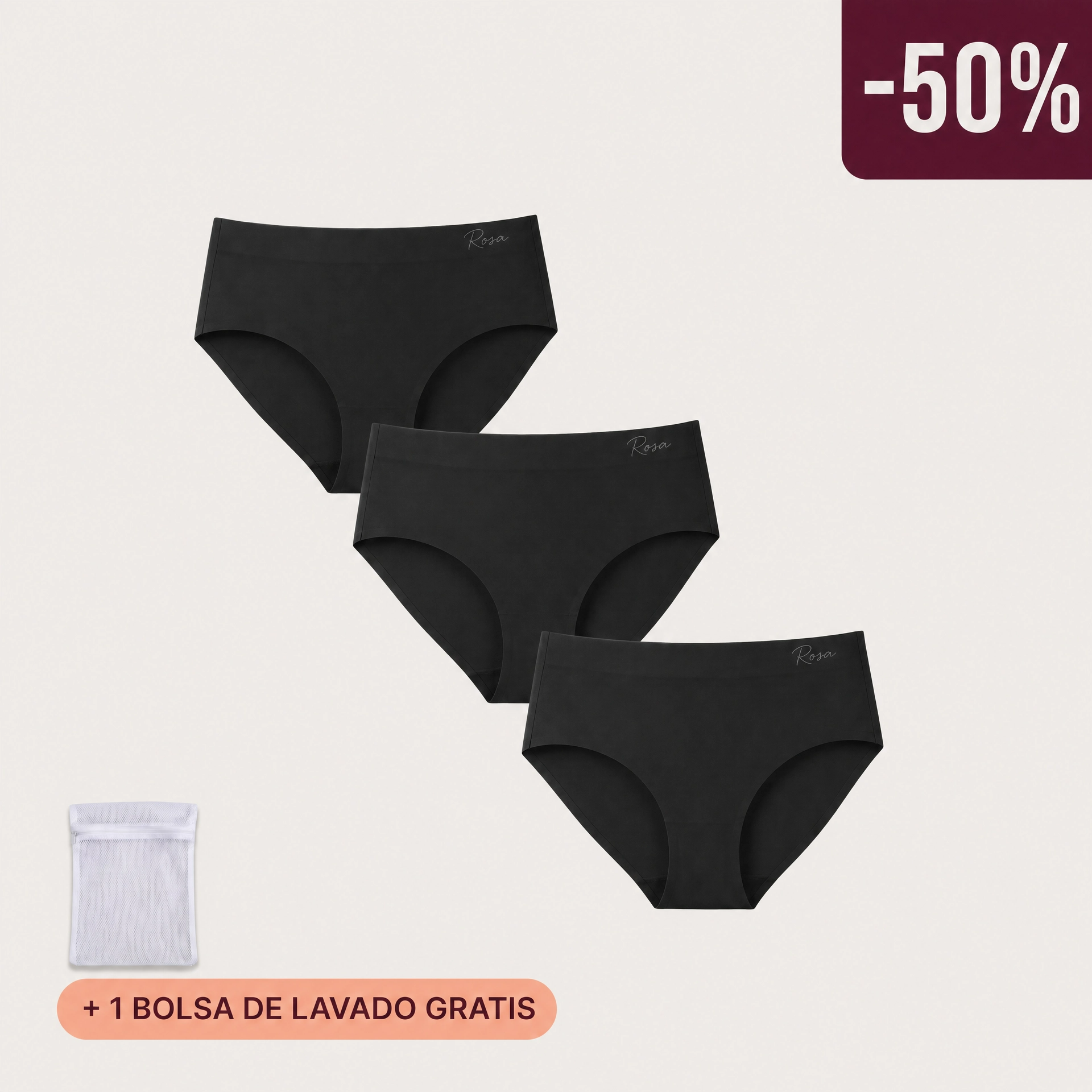 Rosa's Activa — Bragas Antifugas Deportivas (Pack de 3)