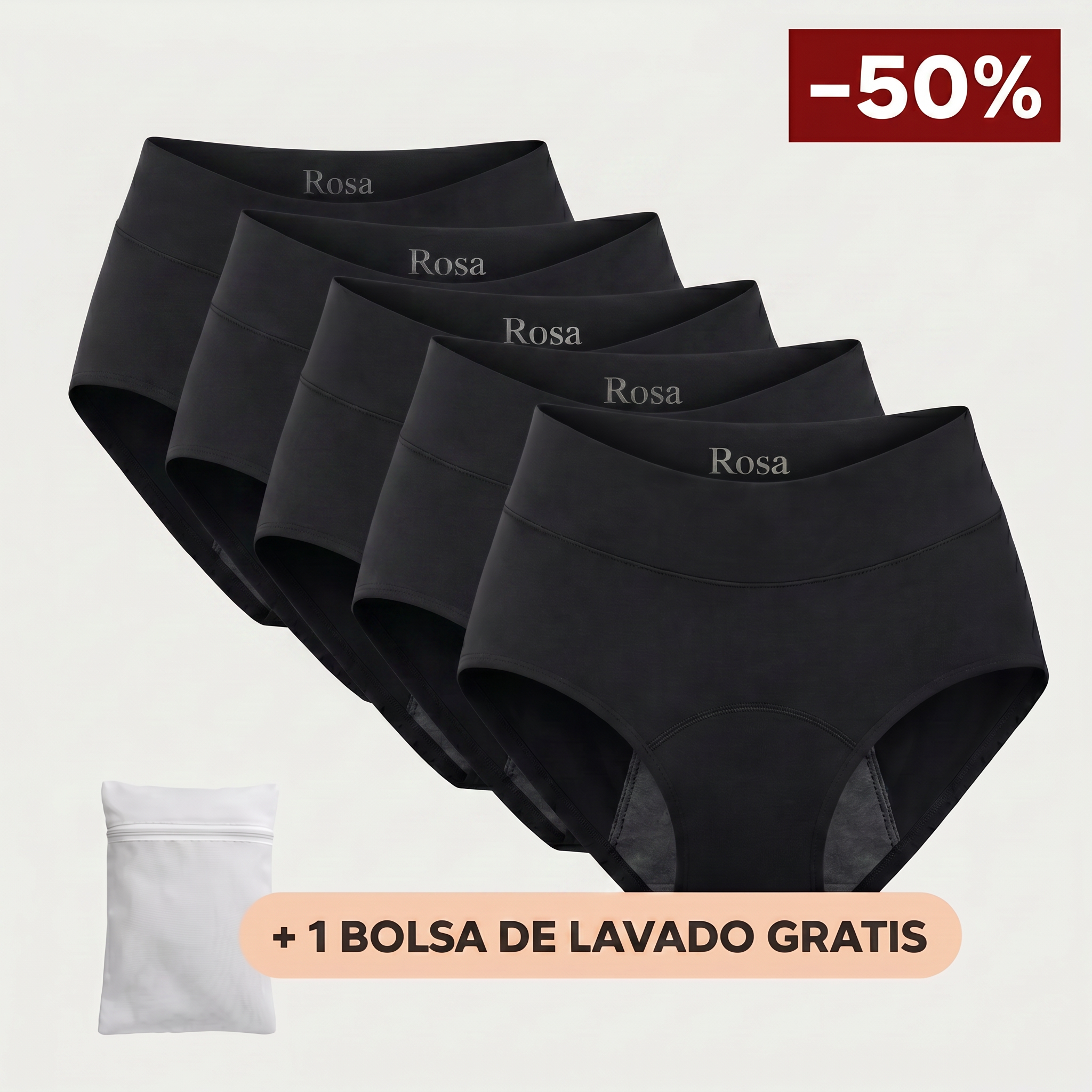 Rosa's Nocturna — Bragas Antifugas Noche (Pack de 5)